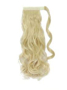 马尾假发片，卷曲波浪造型，夹式假发，环绕式长马尾假发片，合成纤维接发，女士适用，18英寸/24英寸 - 彩色 - 查看 52