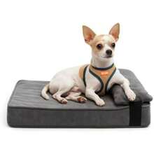 Chicos – Cama Ortopédica para Perro con Almohada Lateral, Tela de Tapicería Premium Lavable, Antideslizante y Acolchada – 47x40x7cm para Perros Chicos(Chico (small)) - Multicolor - Ver 1