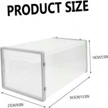 24 Pack Shoe Storage Boxes, Stackable Closet Shoe Racks, Professional-Grade Shoe Display Cabinets. Boot And Hat Storage Boxes. Dust-Proof Shoe Cabinets, Suitable For Women's/Men's Sneakers Storage Boxes, Front-Opening Large Plastic Shoe Boxes, Accommodates Sneakers, Foldable Shoe Racks With Lids - Black - View 5