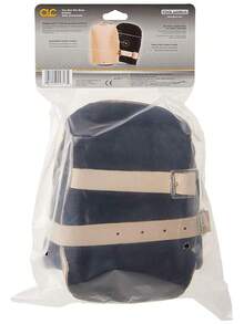 CLC Custom Leathercraft 313 - Rodilleras de piel resistente, doble forro grueso, color café - Forro de fieltro grueso doble - Ver 4