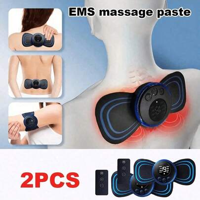 AXH. Bộ 2 máy tập và massage cơ bắp EMS không dây, thư giãn toàn thân, luyện tập cơ bắp, món quà tuyệt vời cho các dịp lễ và sinh nhật.