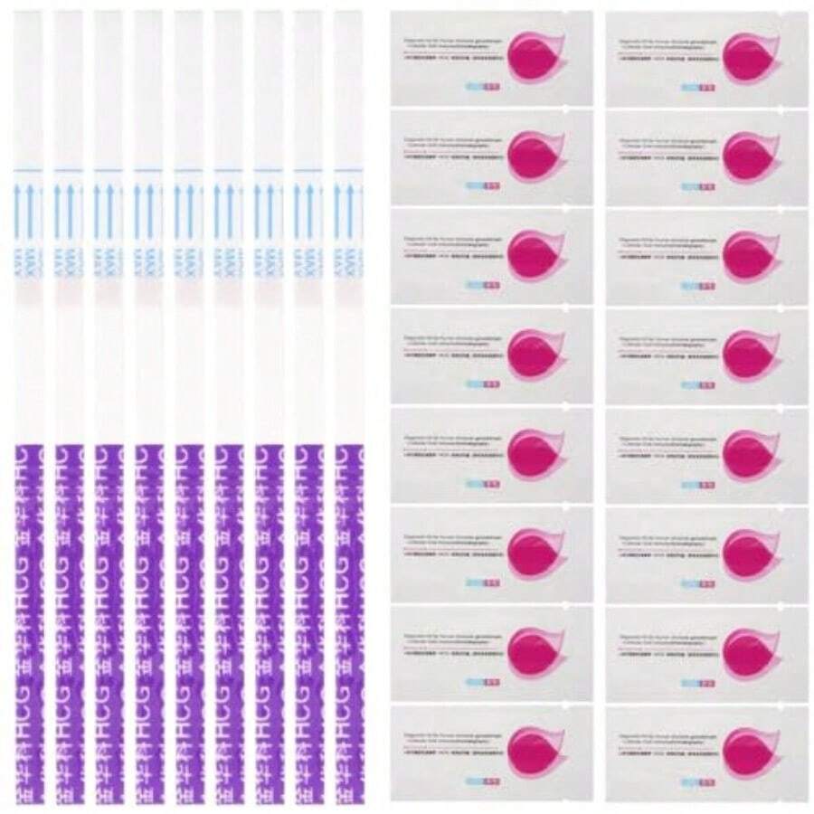 SERCRY 20Piezas Ear Casa erientas de Deteccion Temprana Resultados Rapidos y Conb Ear - como en la foto - Ver 1