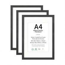 1/3pcs Photo Frame Set, A3/A4/30x40cm Size, Desktop Poster Frame, Certificate Frame, Wooden Frame Set, Can Be Wall-Mounted (Horizontal Or Vertical), Ideal For Displaying Posters, Photos, Artworks And Pictures. - Multicolor - View 18