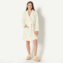 - Women's Mid-Length Terry Bathrobe Available In Plus Sizes - Crema+CH - 查看 5