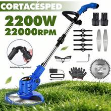 Wanse 1320W Desbrozadora Eléctrica Inalámbrica Portátil 12V, para Cortar Césped Ramas Maleza y Jardín, 2 Baterías, 1 Carga Rápida, Barra Ajustable, Cortadora De Césped.perfeccionando bordes y zonas dificiles. perfecta para el jardin - Tipo de Enchufe A USA (110-127V) - Ver 2