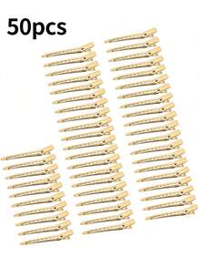 10/20/30/50pcs 3.35 Inch Duck Bill Shaped Metal Hair Clips With Comb Women Hair Accessories - Gold - View 11