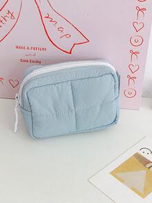 Multi-Pocket Camera Bag Fashion Quilted Ccd Storage Bag Portable Makeup Bag Large Capacity Purse Wallet Soft Material Anti Fall And Dustproof Small Bag Camera Pouch,Travel Essential - Multicolor - View 6