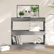 étagère/séparateur de pièce vidaXL Gris Sonoma 80x30x72 cm - Gris - Voir 2