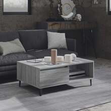 Tavolino da caffè vidaXL grigio Sonoma 90x60x35 cm Materiale a base di legno - Grigio - Visualizzare 4