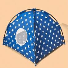Tienda De Campaña Portátil y Plegable Azul Para Mascotas, Adecuada Para Gatos y Perros, Para Todas Las Estaciones - XL - Ver 5