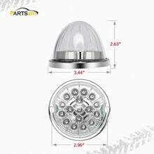 ASDPartsam - 2 luces con 17 LED de dos revoluciones tipo sandía luz de freno giro y posición rs a luz auxiliar azul luces para debajo del coche o "underow" 12 V - Rojo Azul - Ver 6