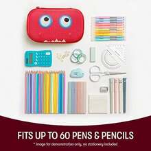 ZIPIT Beast Estuche para lápices para niños | Estuche de gran capacidad | Estuche escolar para niñas y niños (Rojo)(Red) - Multicolor - Ver 5