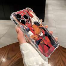 Chica Robot Anime Roja. Esta elegante funda es compatible con los modelos  16, 15, 14 Pro Max, 13, 12, 11, XR y XS Plus. Fabricada en silicona TPU, ofrece protección contra golpes y caídas, además de una sensación superior. Es un regalo ideal para familiares, amigos y seres queridos, y una opción perfecta para Navidad.fundas para celular,accesorios para celular,fundas para  13,funda  13,funda  16,funda  17,protector para ,funda  14,fundas  12,fundas  14,funda  17 pro max,fundas  13,fundas>, - transparente - Ver 2