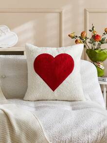 1 chiếc vỏ gối hình trái tim màu đỏ chủ đề Ngày Valentine, kích thước 18x18 inch, thêu hình trái tim, trang trí nhà cửa, phong cách nông trại, dùng ngoài trời cho ghế sofa, ghế bành, quà tặng tình yêu ngày Valentine (KHÔNG BAO GỒM RUỘT GỐI) - Đỏ - Xem 11