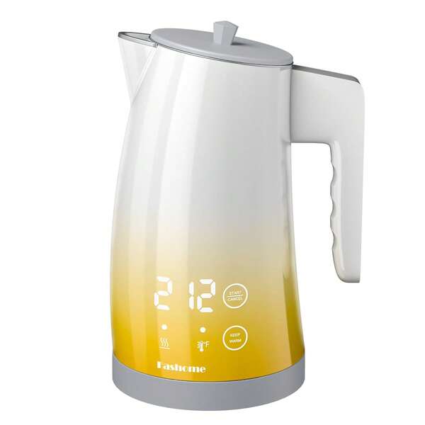 1200W Temperature Control Electric Kettle, 1.25L Stainless Steel Electric Teapot, 2 Hour Keep Warm, Automatic Shut Off, Boil-Dry Protection, Digital LED Display, Fast Boiling Tea Kettle & Hot Water Boiler