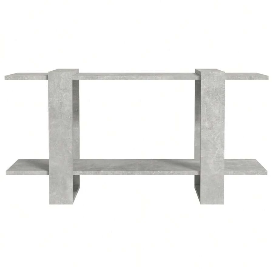 Libreria vidaXL grigio cemento 100x30x51 cm Materiale a base di legno - Grigio - Visualizzare 1