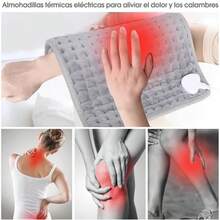 Almohadilla Térmica Eléctrica, Compresas Calientes Terapeuticas, 9 Niveles de Calor y 4 Tiempo, Apagado Automático, Plegable y Lavable a Máquina, Manta Termica para Aliviar de Rodilla Espalda Pierna - 60*30 - Ver 6