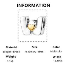 Mặt dây chuyền hình trái tim mạ bạc 925 chữ cái A-Z, dây chuyền chữ cái trơn A-Z mang đến nhiều lựa chọn. Lý tưởng để làm vòng tay và vòng cổ tự làm. Mặt dây chuyền hạt chữ cái đầu hình trái tim bằng vàng, món quà trang sức tuyệt vời cho phụ nữ. - Bạc - Xem 29