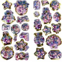 New Sparkling Crystal Shimmery Frozen Princess Cartoon Decorative Handmade Stickers, Children's Toys Decoration - Multicolor - View 1