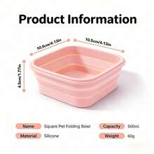 Collapsible Pet Travel Bowl, Silicone Foldable Outdoor Water Bowl For Cats & Dogs, Pet Food Bowl, Camping Bowl - 500ml - View 4