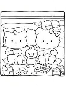 1本 COZY NOOKS 舒適塗色本 [可愛] 兒童塗鴉繪畫本，以可愛生物為主題的繪畫本，蒙特梭利繪畫玩具，創意禮物。線條簡單易上色，包含植物主題的塗色本，適合成人 - 彩色 - 查看 7