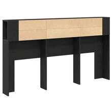 vidaXL Testiera Armadio effetto rovere nero 180 x 18,5 x 102,5 cm - nero - Visualizzare 5