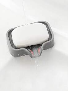 1pc Silicone Drain Rack,Kitchen Sink Splash Guard - Silicone Faucet Handle Drip Filter Tray, Dishwashing Soap Dispenser, And Sponge Holder Pad Behind The Faucet, Kitchen Small Tool Sink Accessories Suitable For Kitchen Countertops And Bathrooms - 灰色 - 查看 8