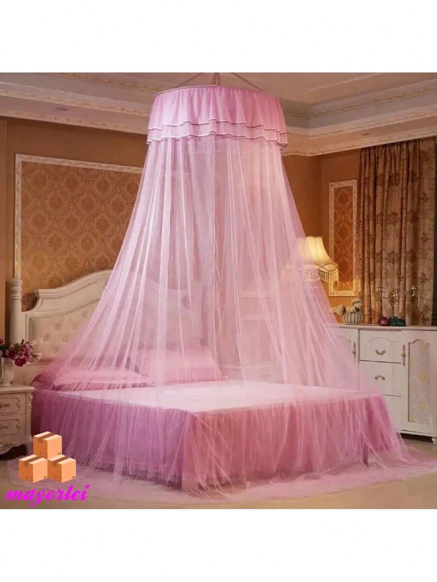 Mosquitera de cúpula Universal, malla fina de entrada única, cortina de encaje, decoración de dormitorio, fácil instalación - Multicolor - Ver 1