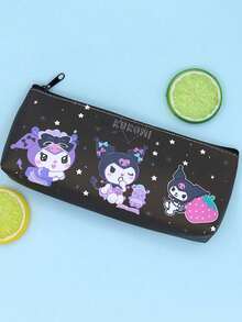 SANRIO 1个动漫Hello Kitty铅笔盒印花库洛米收纳袋美乐蒂文具学校圣诞节生日礼物返校学习用品（部分图案随机） - 彩色 - 查看 4