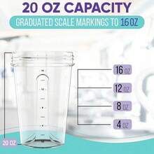 2 Pack 20oz Protein Shaker Bottles With Stainless Steel Whisk Balls Leakproof Lid Odor Resistant Sealing Ring For Gym Fitness Travel Sports Workout Shakes Healthy Drinks Daily Use For Men Women Easy To Clean Durable Plastic Essential Workout Accessories - Clear Prime - 查看 5