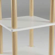 Ecommerc3 MOBLEKIT | 木質、金屬和竹製輔助置物架，無需螺絲即可組裝，多功能家具，不同層數，可用於收納書籍、鞋子和家居裝飾品 - 免費送貨 ✅ 24/48 小時送達西班牙大陸 - Blanco - 35x35x138 厘米 - 查看 7