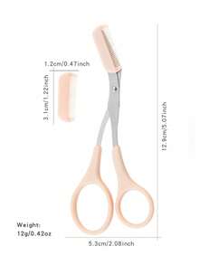 2 pièces/1 pièce Kit de mise en forme des sourcils, comprenant un rasoir à sourcils incliné, des ciseaux à sourcils et une brosse, convient aux débutants, accessoires d'épilation unisexes - Multicolore - Voir 7