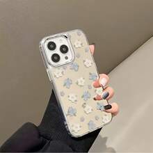 Bonita funda con diseño floral de verano, compatible con iPhone 16, 15, 14 Pro Max, 13, 12, 11, XR y XS Plus. Fabricada en silicona TPU, ofrece protección contra golpes y caídas, además de una excelente sensación al tacto. Es el regalo perfecto para familiares, amigos y seres queridos. - Plateado - Ver 4