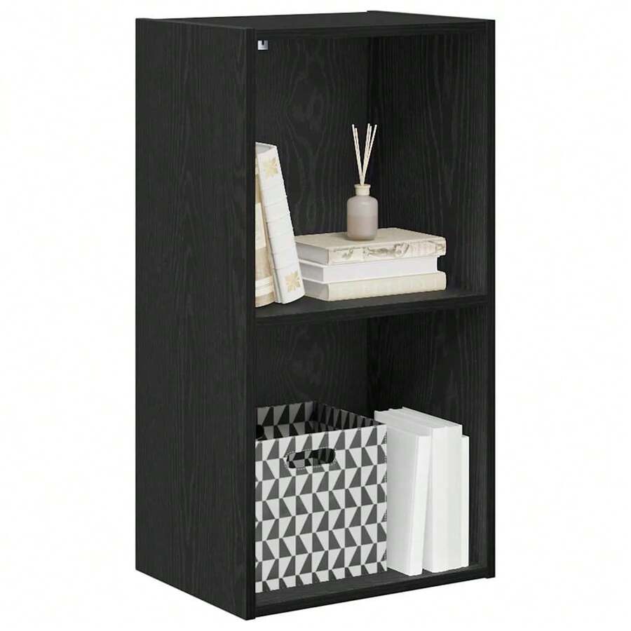 Libreria vidaXL effetto rovere nero, 40 x 30 x 77 cm, materiale a base di legno. - nero - Visualizzare 1