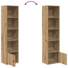 Bibliothèque vidaXL en chêne artisanal 31 x 24 x 127 cm, bois composite - Tabac - Voir 7