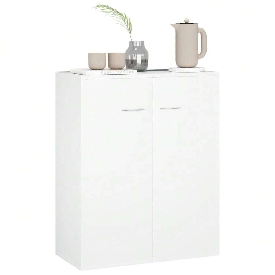 Aparador vidaXL blanco 60x30x75 cm Material a base de madera - Blanco - Ver 1