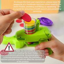 Lançador de brinquedos interativo para gatos - Atirador de discos de espuma para brincadeiras em ambientes internos, diversão sem bateria para gatinhos e gatos - Multicolorido - Ver 5