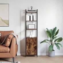 Bibliothèque vidaXL Chêne fumé 40 x 24 x 161 cm Matériau à base de bois - Tabac - Voir 4