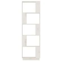 Étagère/séparateur de pièce vidaXL Blanc 51 x 25 x 163,5 cm en pin massif - Blanc - Voir 5