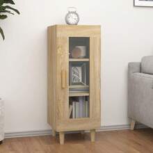 Aparador vidaXL Sonoma Oak 34,5x34x90 cm Material a base de madera - Marrón - Ver 3