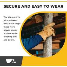 Wells Lamont 1129 - Guantes de trabajo (piel)(2XL (Paquete de 1) Bronceado (Saddletan)) - Multicolor - Ver 4