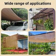 Plant Shade Nets Designed For Greenhouse Ventilation And Shading, Made Of High-Density Polyethylene For Durability. They Can Also Be Used As Sunshade Nets On The Top Of Outdoor Pavilions Or For Arranging Sunshade Nets In Courtyard Activities. - Coffee Brown - View 7