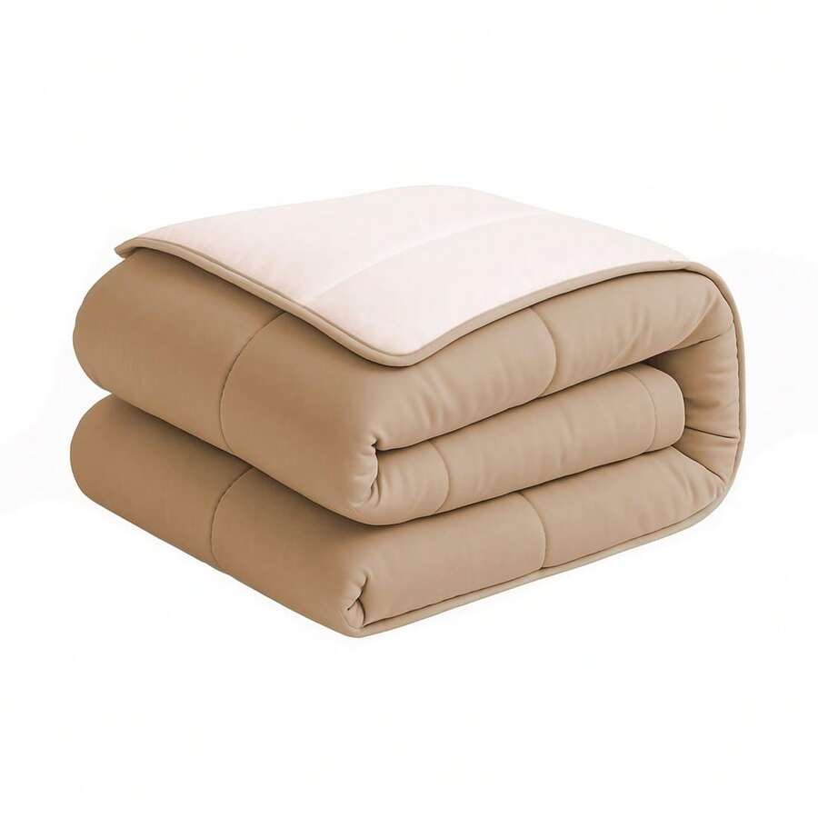 Acomoda Textil Edredón Nórdico Reversible. Relleno Nórdico Microfibra 350 gr/m². Edredón Bicolor Cálido y Ligero de Invierno. - Marrón - Ver 1