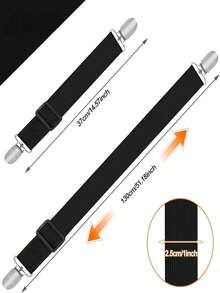 4pcs Adjustable Bed Sheet Fasteners, Elastic Bed Sheet Holders With Metal Clips, Fit For Bed Sheets, Mattresses, Ironing Boards Or Sofa, Heavy Duty Bed Corner Sheet Grippers With Locks, Non-Slip Bed Sheet Clips, Bed Frame Stabilizers - Multicolor - View 6