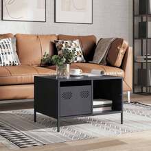 Tavolino vidaXL Antracite 68,5x50x43,5 cm Acciaio laminato a freddo - Grigio - Visualizzare 2