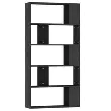 Estantería/separador de ambientes vidaXL, color negro, 80x24x159 cm, material a base de madera. - Negro - Ver 3