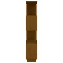 Étagère/séparateur de pièce vidaXL, couleur miel, 80 x 25 x 132 cm, bois massif - Tabac - Voir 6
