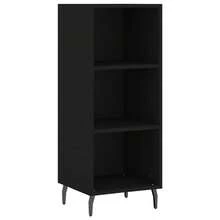 Buffet vidaXL Noir 34,5 x 32,5 x 90 cm Matériau à base de bois - Noir - Voir 3