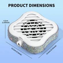 小型美甲粉尘收集器，带可重复使用过滤器的真空风扇式粉尘收集器，便携式美甲粉尘收集器，适用于亚克力美甲抛光，沙龙和家庭使用，水晶白、水晶粉、白色、粉色 - 彩色 - 查看 7