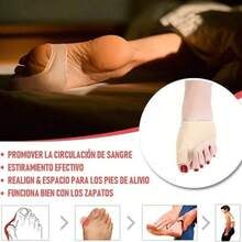 1 par de correctores ortopédicos de hallux valgus, separadores de dedos, corrección de valgo. - Albaricoque - Ver 10